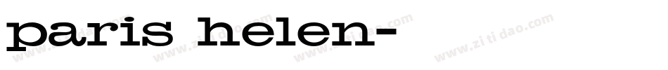 paris helen字体转换